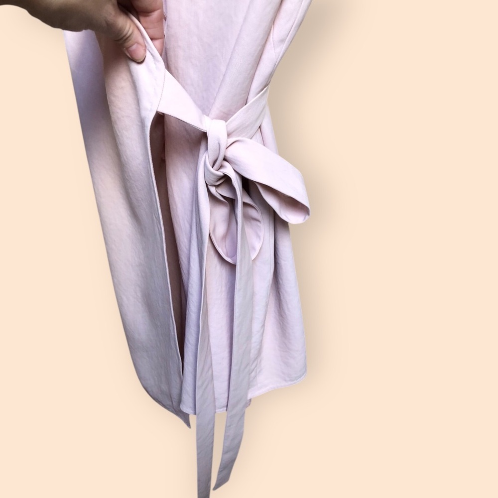 Everlane Women’s Pink Japanese Go Weave Tank MIDI Wrap Dress Pastel Women’s 2 - Picture 10 of 16